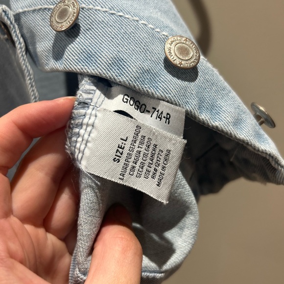 Flying Angel NWT Denim Vest Cropped - Picture 3 of 7